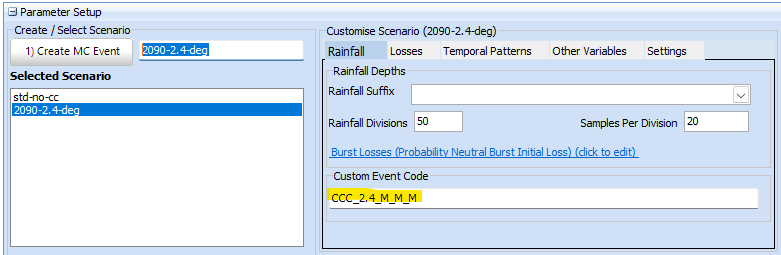 MC Climate Change Scenario