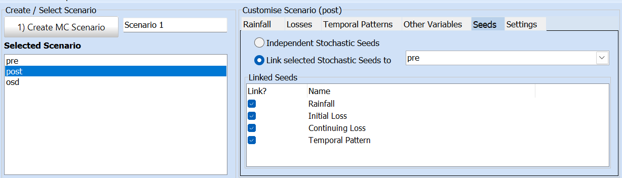Monte Carlo Seed Linking